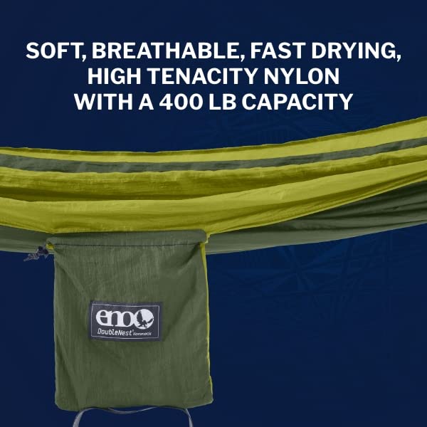 ENO DoubleNest fabric displays breathable nylon texture for rapid drying and comfort.