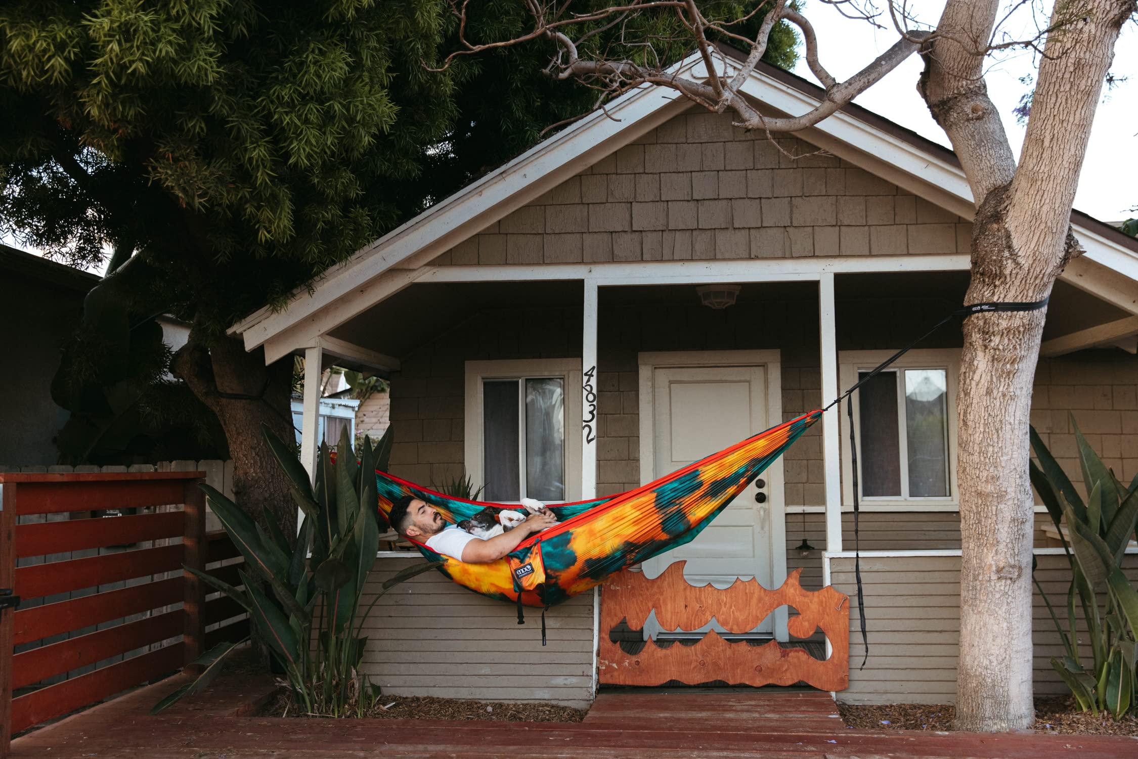 ENO DoubleNest camping scene highlighting portable comfort for outdoor adventures