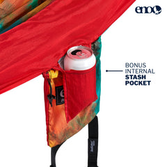 ENO DoubleNest compact pack image emphasizing lightweight travel and easy carry