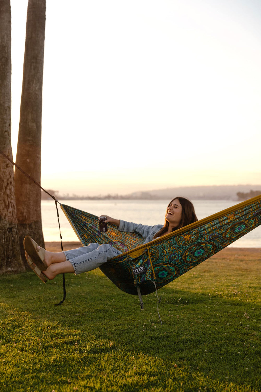 ENO DoubleNest hammock reflects eco-friendly design and tree-friendly use