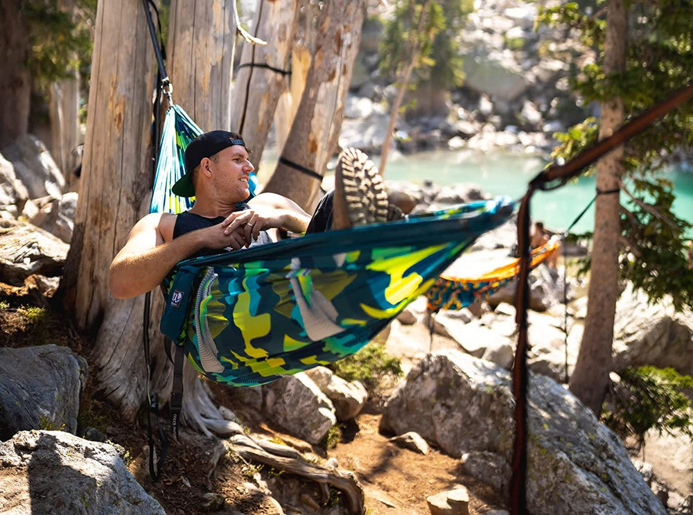 ENO DoubleNest teal color referencing Pacific Crest Trail collaboration