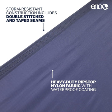 ENO DryFly Rain Tarp built-in stuff sack simplifies packing and quick setup