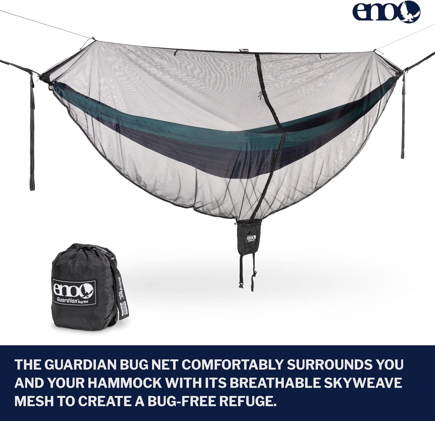 ENO OneLink DAC stakes secure the shelter on varied terrain