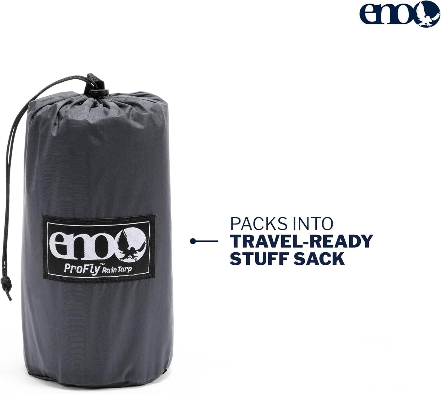 ENO ProFly stuff sack included for compact packing on trips