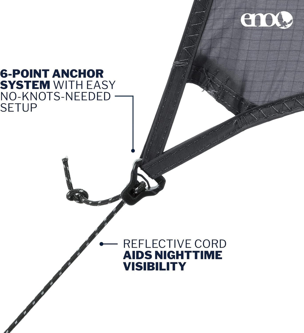 ENO ProFly tarp weighs 22 ounces for easy carry