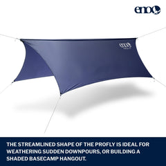 ENO ProFly ripstop fabric close-up highlights water-shedding, durable material.