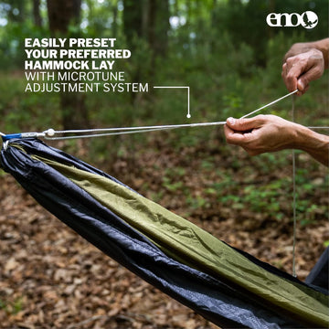 ENO Ridgeline stuff sack pocket provides extra on-the-go storage.
