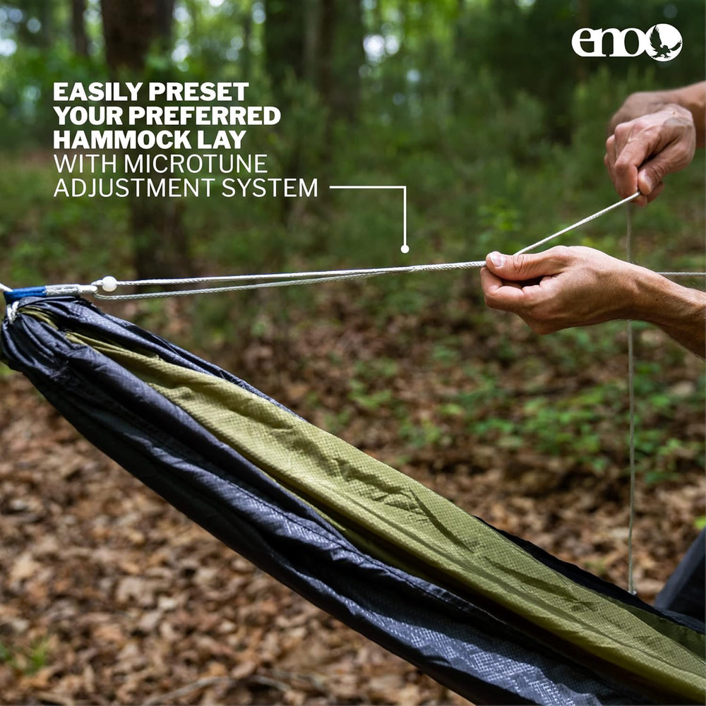 ENO Ridgeline stuff sack pocket provides extra on-the-go storage.
