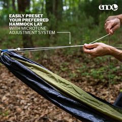 ENO Ridgeline stuff sack pocket provides extra on-the-go storage.
