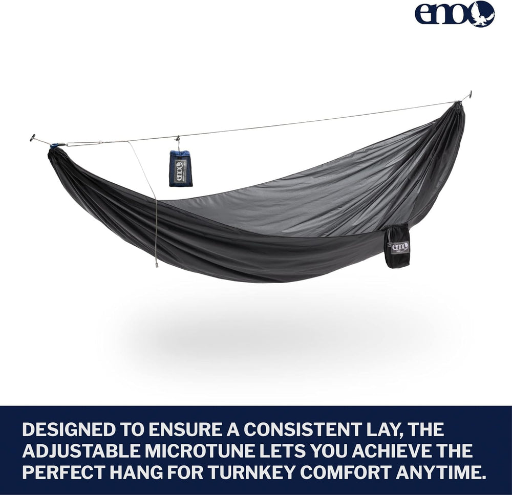 ENO Silverlite cord durability demonstrates strength for rugged outdoor use.