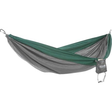 ENO SingleNest hammock packed in a backpack for easy portability and adventure.