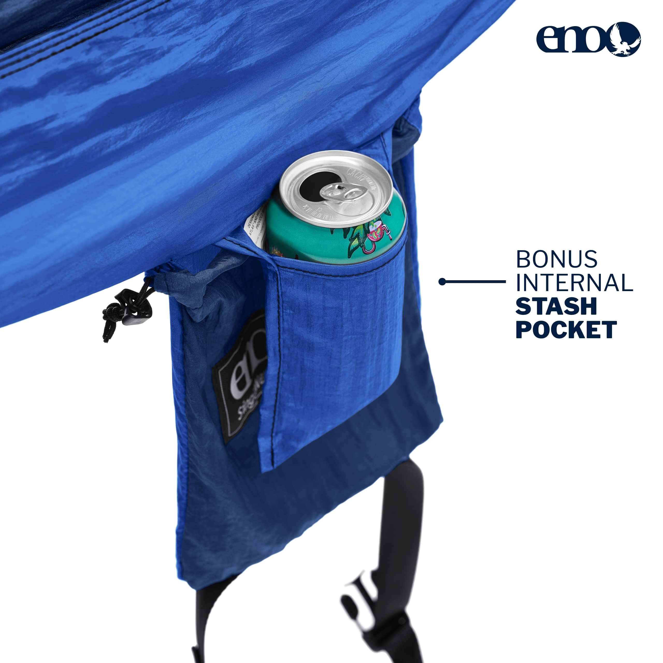 ENO Singlenest Hammock 400 lb capacity supports a comfortable solo user.