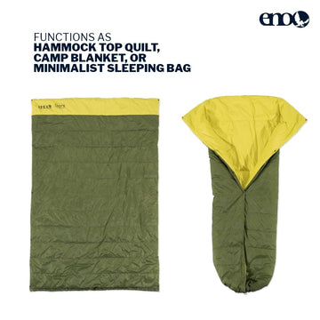 ENO Spark Camp Quilt insulation delivers lightweight warmth for mild nights.