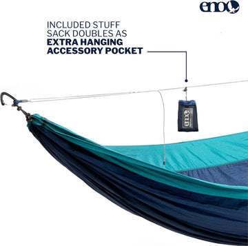 ENO travel-ready packaging shows compact accessory for quick trips.