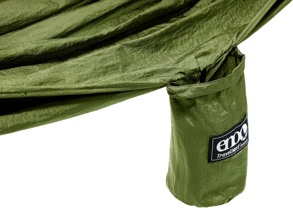 ENO TravelNest tree-friendly webbing conveys durable, planet-conscious design for longer outdoor use.