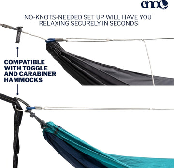 ENO tree-friendly design highlights eco-conscious materials for responsible camping.