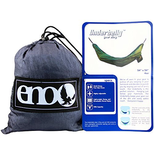 ENO Underbelly Gear Sling color variation note acknowledges production realities.
