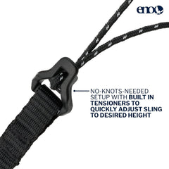 ENO Underbelly Gear Sling includes storage bag for quick packing.