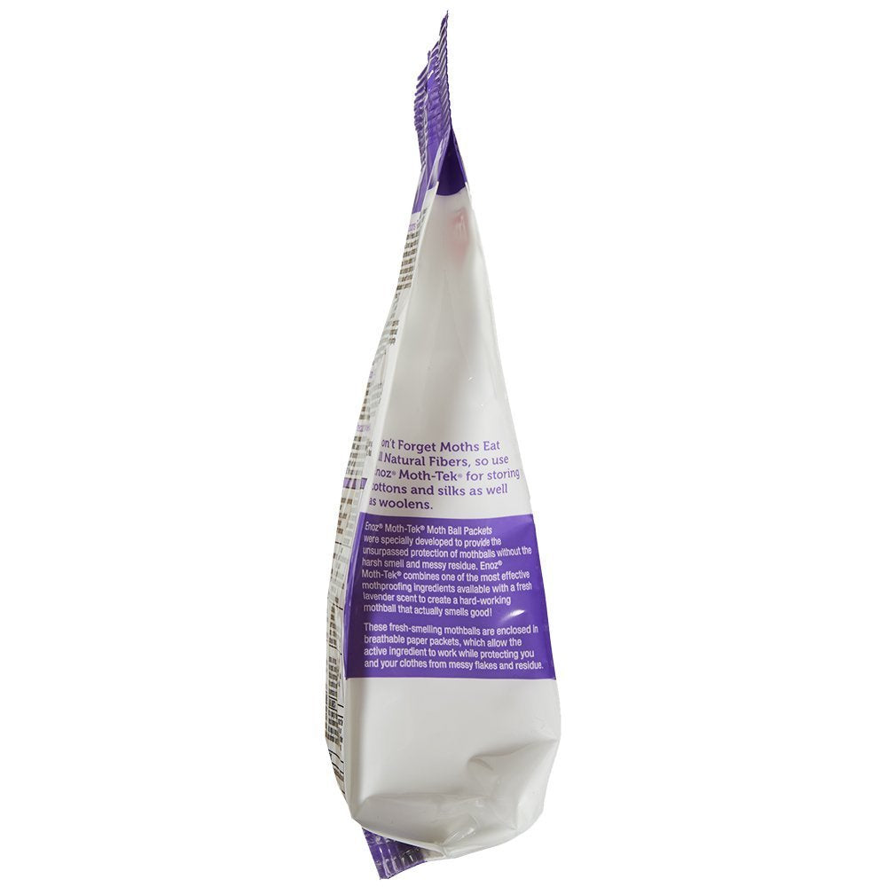 Enoz Lavender Scented Moth Ball Packet packaging designed for indoor storage use.
