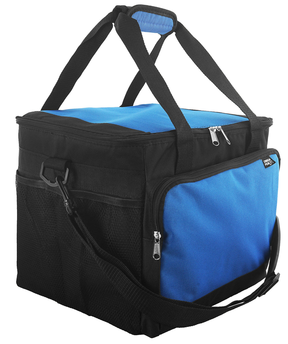Ensign Peak Royal cooler bag side mesh pocket for quick access