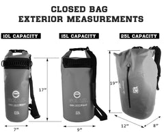 Enthusiast Gear 15L floating cooler bag side view shows durable waterproof design