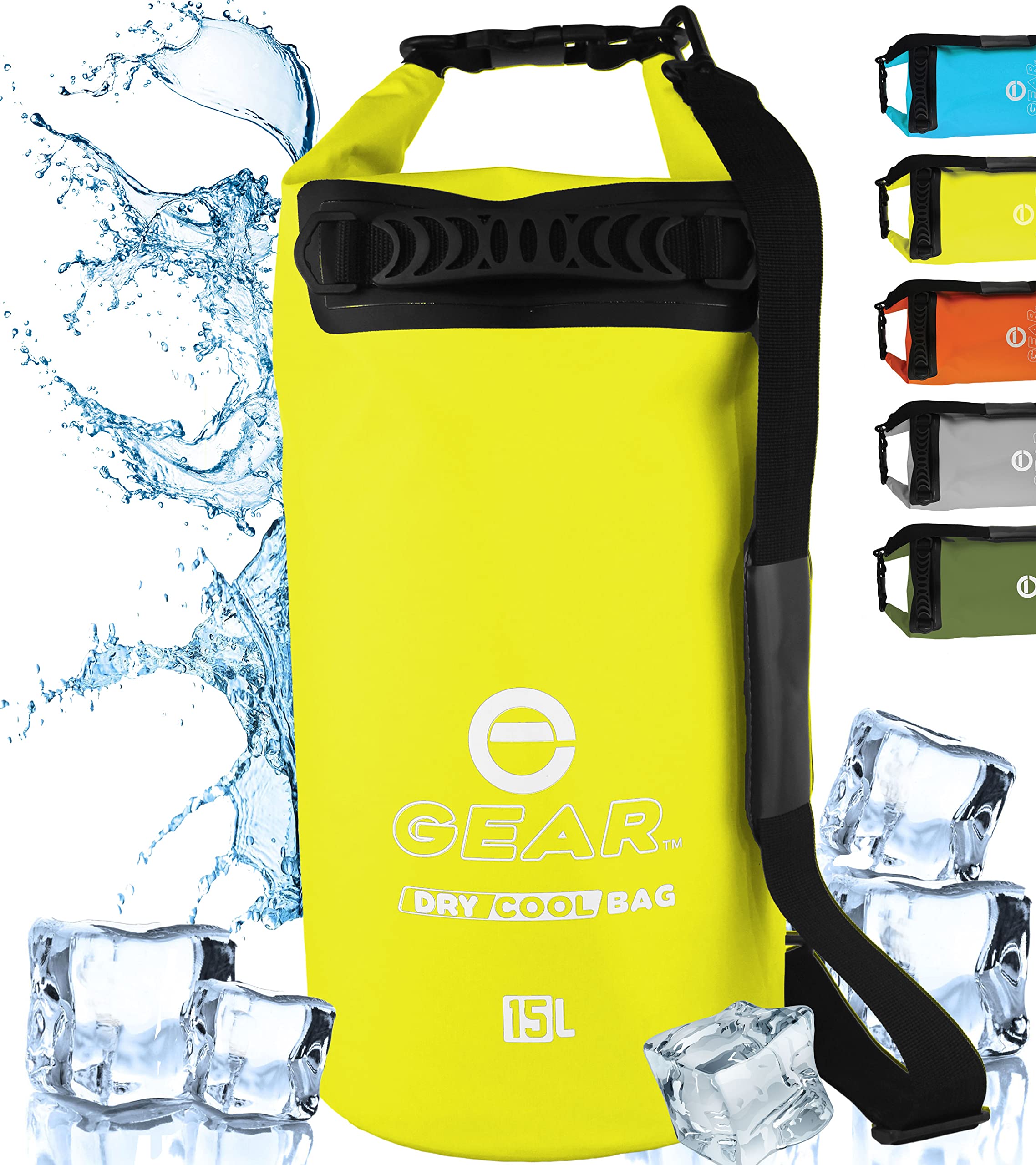 Enthusiast Gear 15L floating cooler front view ideal for kayaking and lakeside picnics