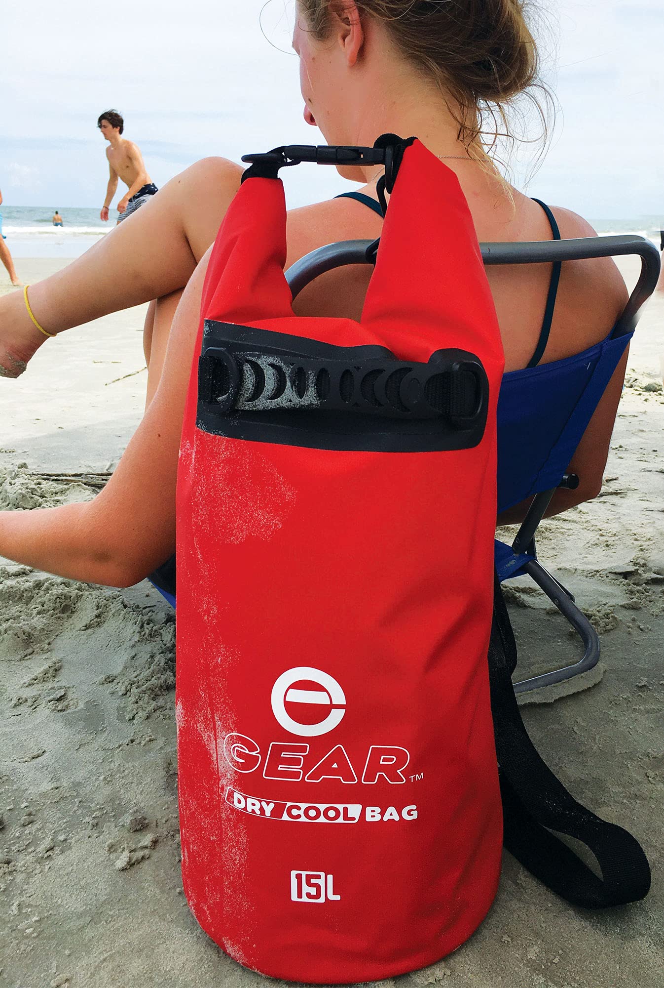Enthusiast Gear collapsible dry bag design folds flat for compact storage.