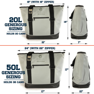 Enthusiast Gear collapsible insulated tote shown folded for compact storage after travel