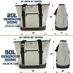 Enthusiast Gear collapsible insulated tote shown folded for compact storage after travel
