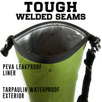 Enthusiast Gear durable welded tarpaulin exterior supports rugged outdoor use