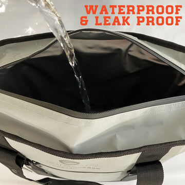 Enthusiast Gear collapsible cooler tote folded flat for easy storage on the go