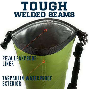 Enthusiast Gear insulated dry bag cooler with dual-layer insulation for cold retention.