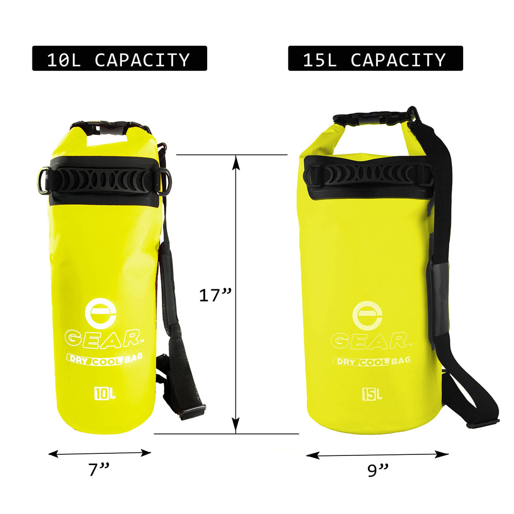 Enthusiast Gear insulated dry bag side view keeps drinks cool on beach trips