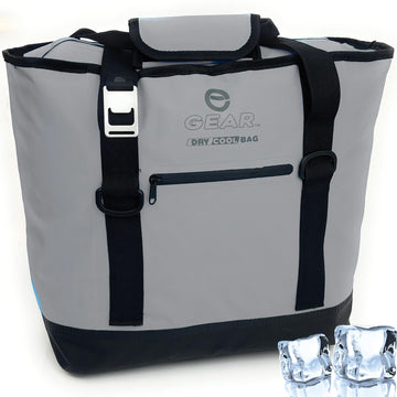 Enthusiast Gear waterproof dry bag cooler tote with open top keeps drinks cold on the beach