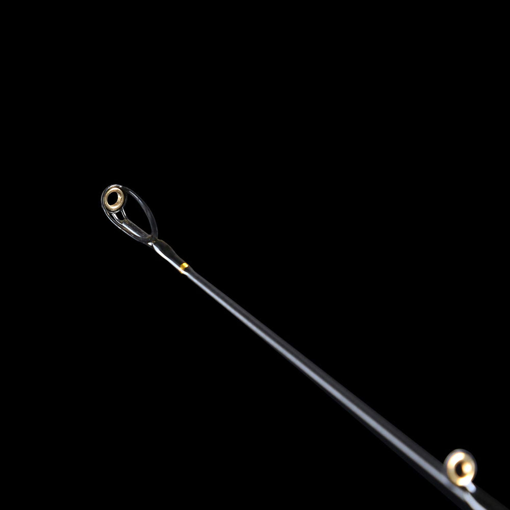 Close-up of rod guides and tip setup