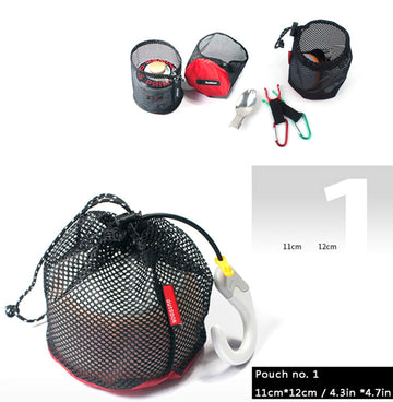 Eohak mesh bag set shows four sizes for organized packing.