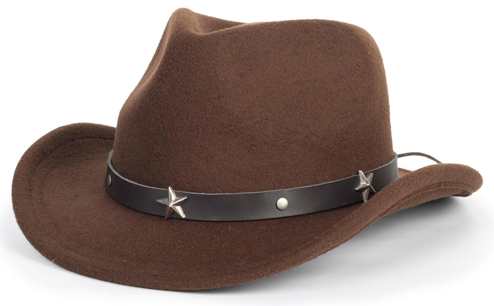 Eohak Kid Western Cowboy Hat in black with star-decorated band