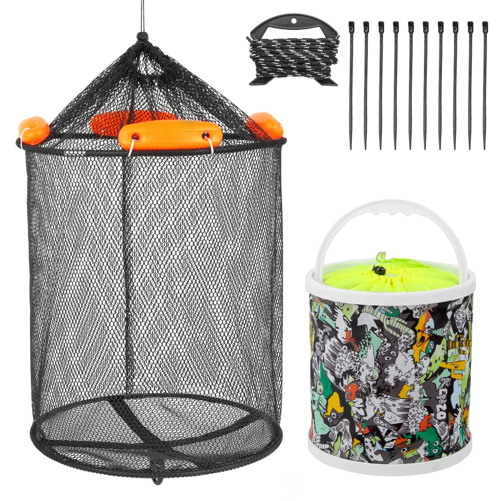 Eolivees extra-large floating fish basket in water