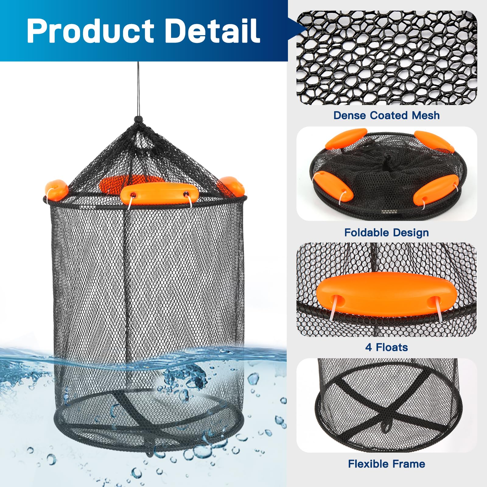 Foldable fishing bucket included with the kit