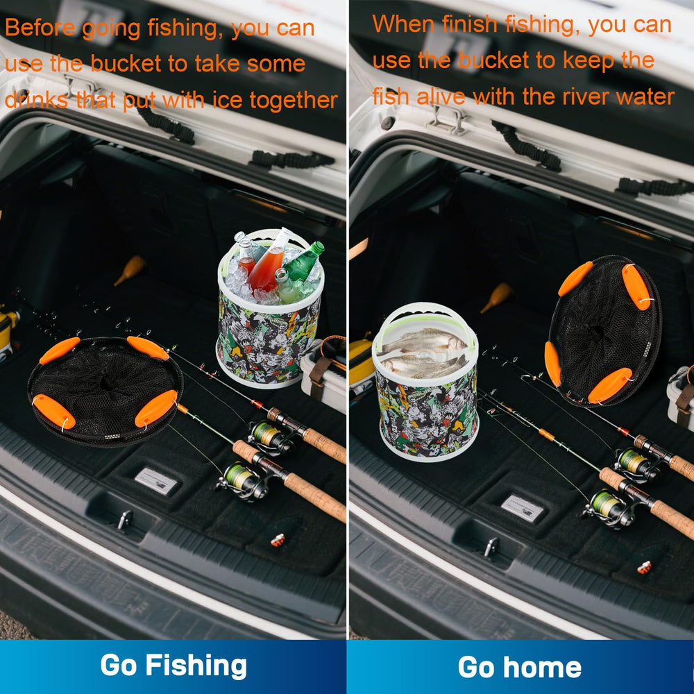 Heavy-duty coated fishing net cage for freshwater and saltwater