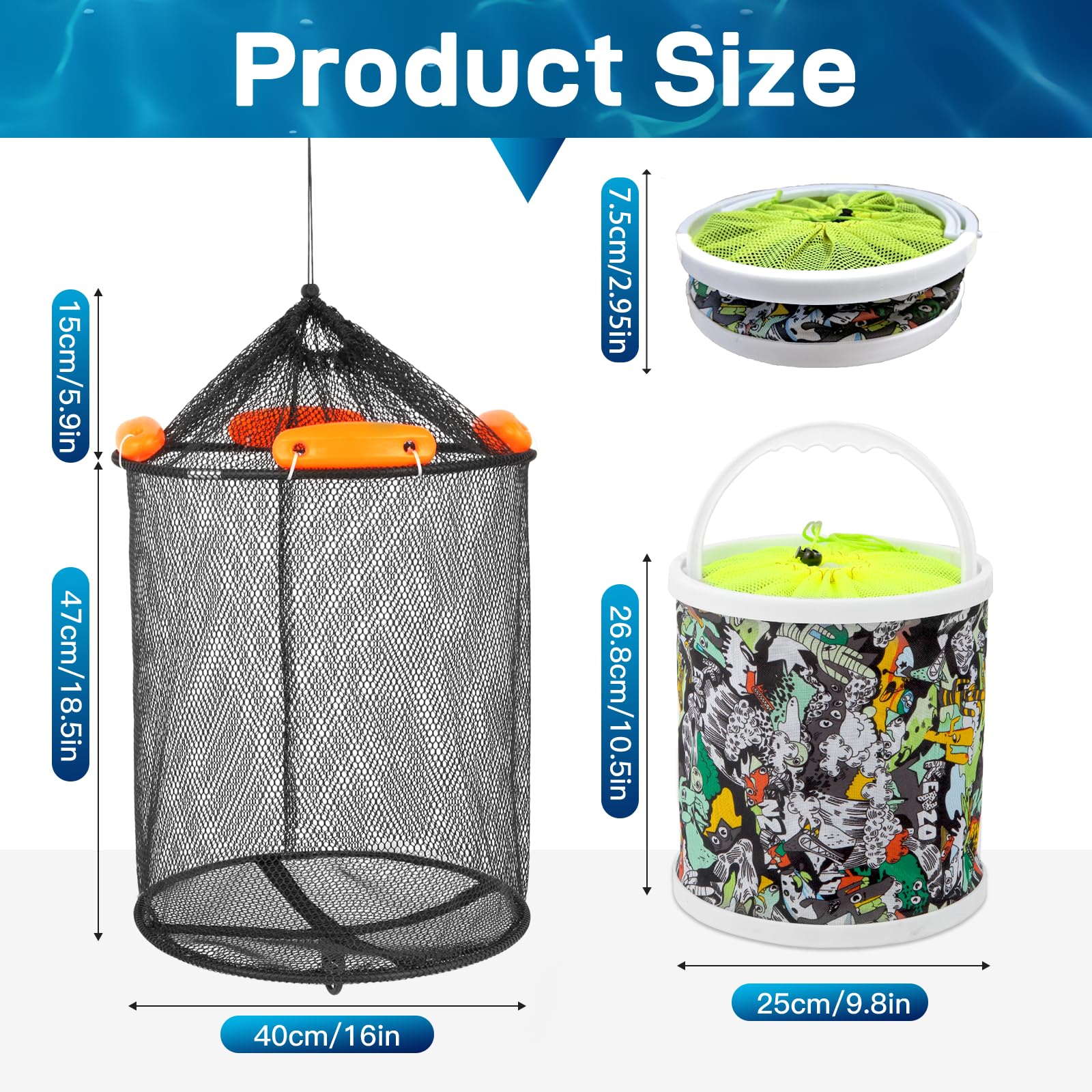 Rope and nylon ties included for versatile use