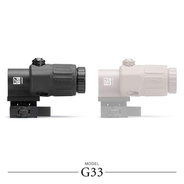 EOTECH G33 ambidextrous locking lever supports quick, secure mounting.