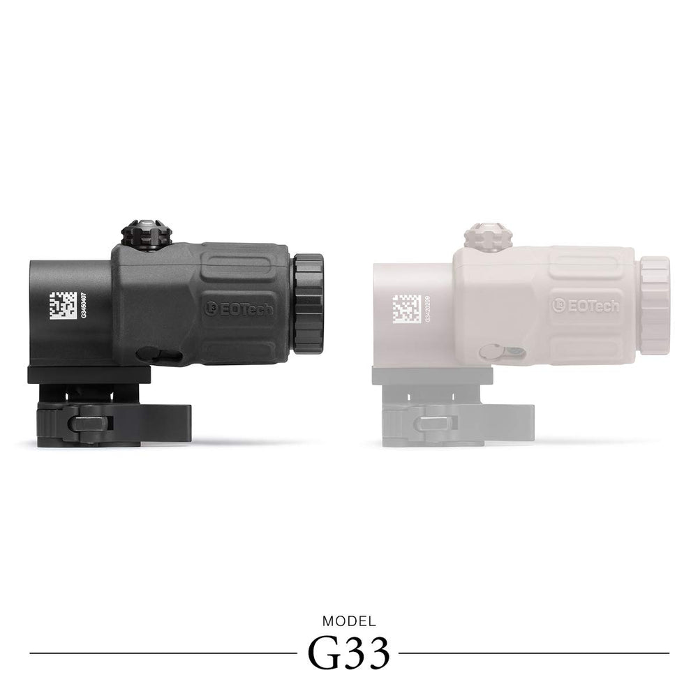 EOTECH G33 ambidextrous locking lever supports quick, secure mounting.