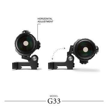 EOTECH G33 diopter-adjustment detail helps fine-tune focus for crisp sights.