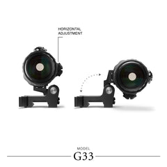 EOTECH G33 diopter-adjustment detail helps fine-tune focus for crisp sights.