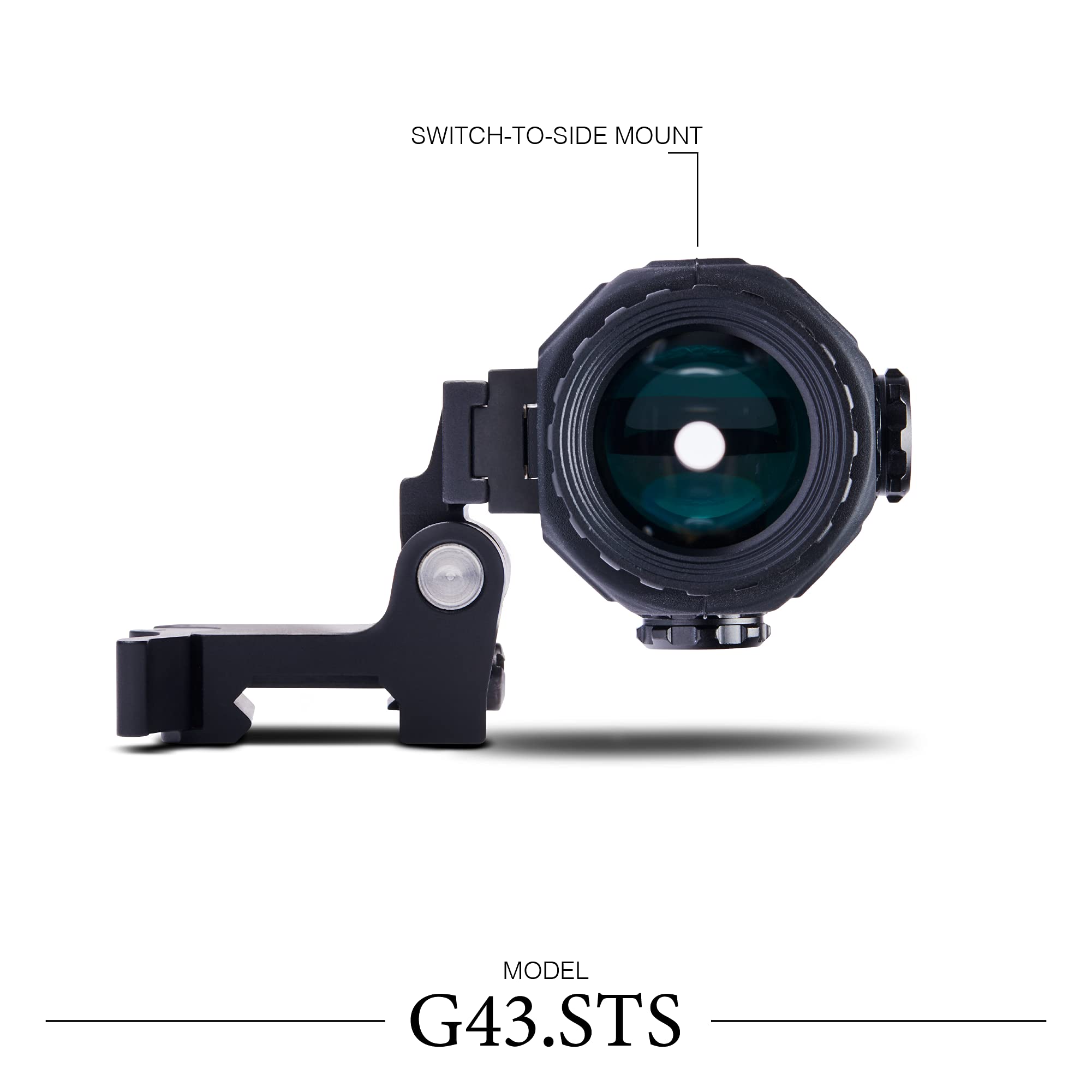 EOTECH G43 diopter adjustment helps align sight for varied vision needs.