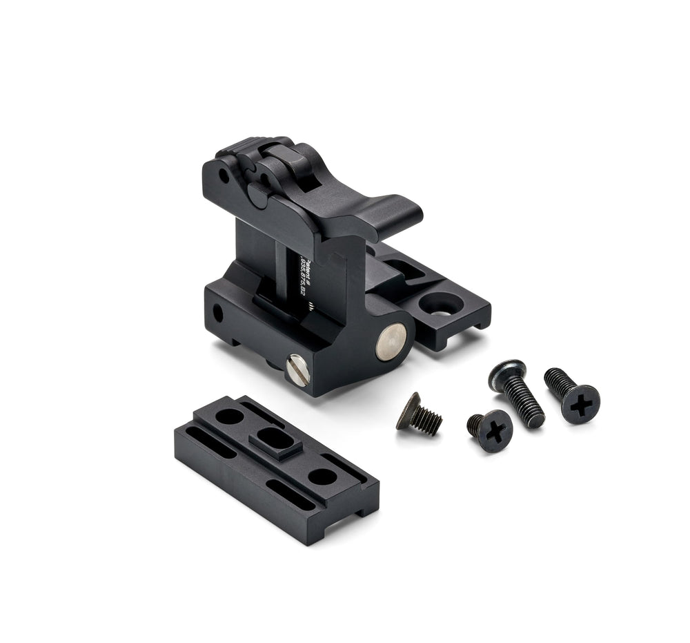 EOTECH Shift-to-Side Mount Kit assembly demonstrates secure rail attachment for adaptable optics.