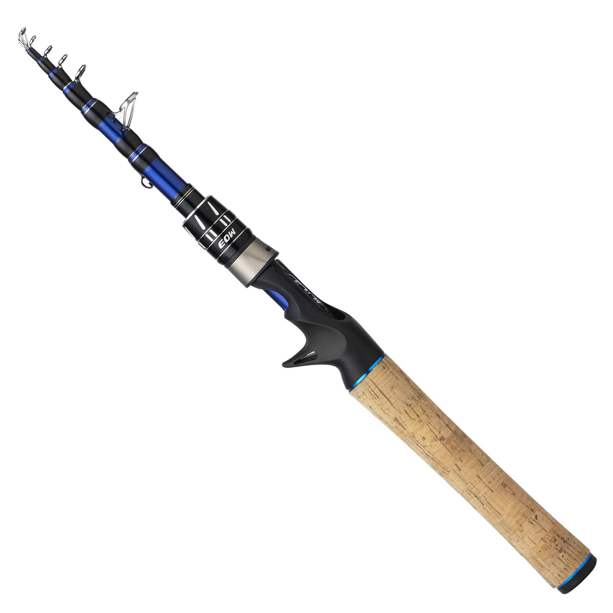 EOW XPEDITE Pro telescopic rod fully extended for precise casting on trout or bass.
