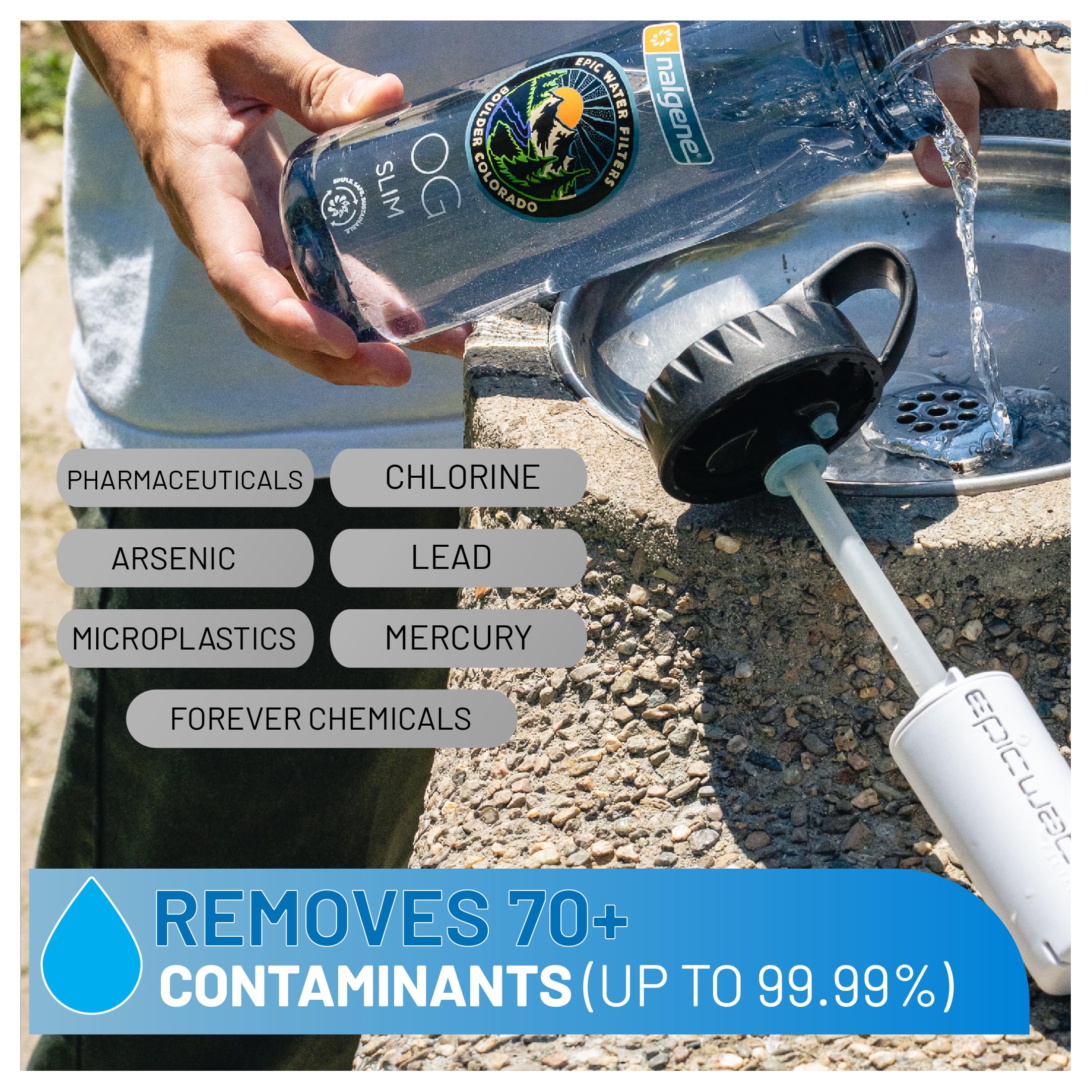 Epic EveryTap 75-gallon life graphic illustrating long-lasting hydration