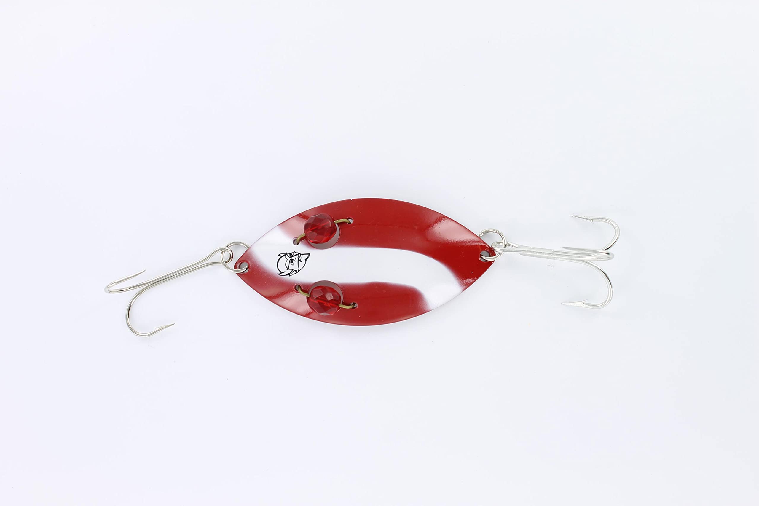 Eppinger Dardevle Red Eye Wiggler nickel back spoon attracting freshwater predators with lifelike wobble